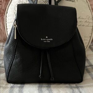 Kate Spade ♠️ Textured Black Leather  Backpack